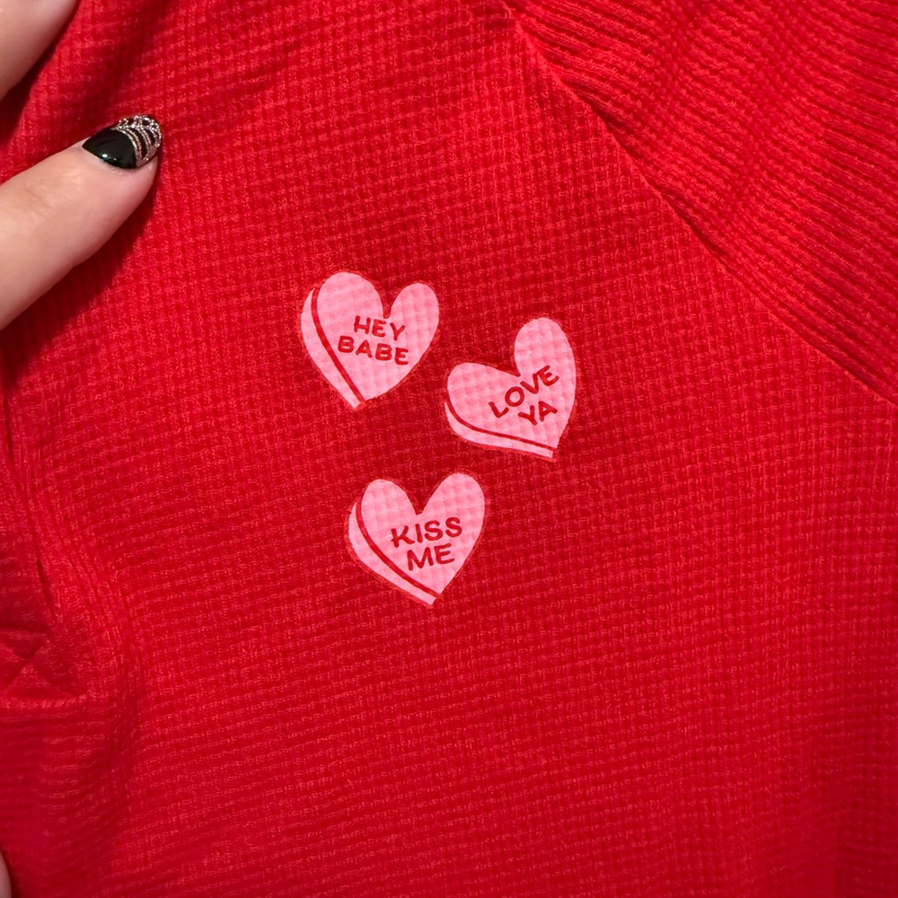 Cozy Red and Pink Pajama Set - Picture 6 of 8